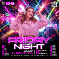 Black Club Party Pos Instagram Template