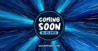 Purple Neon Coming Soon Gambar Bersama Facebook template