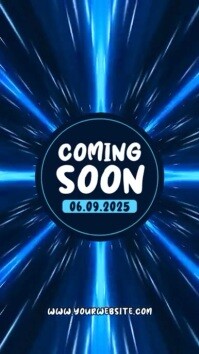 Purple Neon Coming Soon Reel Instagram template