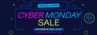 Purple Neon Cyber Monday Sale Foto Sampul Facebook template