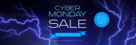 Purple Neon Cyber Monday Sale Tajuk Twitter Twitter-header template