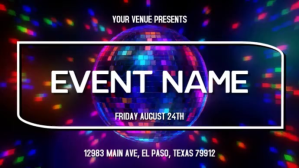 Purple Neon Disco Event Digital Display Video template