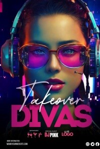 Devas Party Divas Night Party Poster Template | PosterMyWall