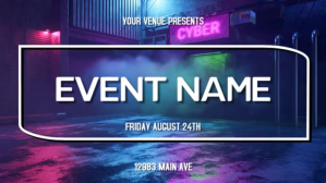 Purple Event Promotion Digitale display Template