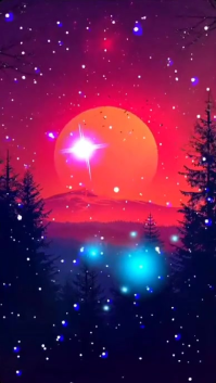 Purple Neon Fantasy Winter Twilight Video  Instagram Reel template