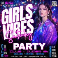 Roxo Girls Night Out Party Publicación de Instagram Template