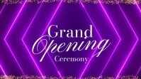 Purple Neon Grand Opening  Digital Display (16:9) template