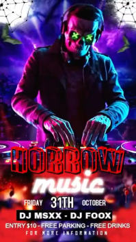 Purple Halloween Music Event Digital Display Template