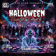 Morado Halloween Night Party Post Instagram Template