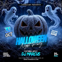 Lilla Halloween Night Party Instagram-opslag Template