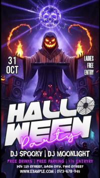 Пурпурный Halloween Party Indaba yaku-Instagram Template