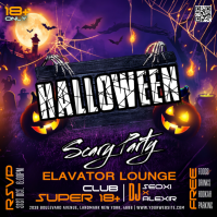 Morado Halloween Scary Party Instagram na Post Template