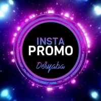 Purple Neon Instagram Promo Promotion Video L Logotyp template