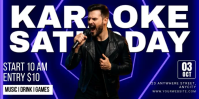 Purple Karaoke Event Eventbrite-banner Template