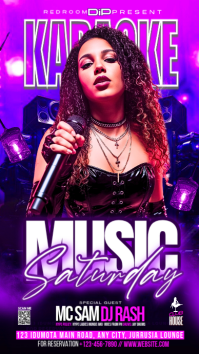 Roxo Karaoke Music Event Instagram Story Template