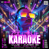 Morado Karaoke Night Iphosti le-Instagram Template