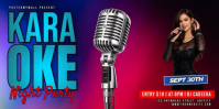 Purple Karaoke Night Party Eventbrite Banner Template