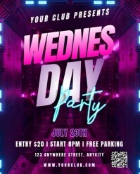 Purple Neon Karaoke Night Party Instagram Portrait template