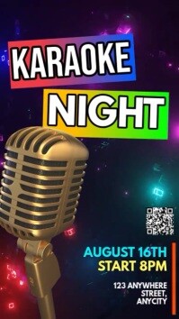 Purple Neon Karaoke Night Reel Instagram Instagram-reel template
