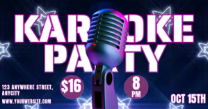 Ungu Karaoke Party Obraz udostępniany na Facebooku Template