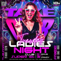Black Ladies Night Club Event Instagram-opslag Template