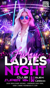 Purple Ladies Night Club Event Historia de Instagram Template