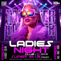 Purple Ladies Night Club Event Instagram-opslag Template