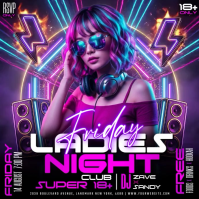 Morado Ladies Night Club Event Post Instagram Template