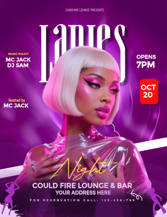 Ladies Night Event Flyers Template | PosterMyWall