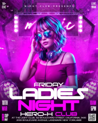 粉色 Ladies Night Event Instagram Portrait Template