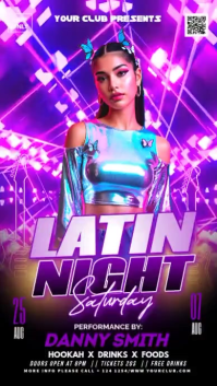 Purple Latin Night Event Instagram Story Template