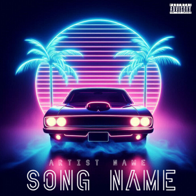 Purple Neon Mixtape Album Cover Album Cover Template PosterMyWall Purple Neon Mixtape Album Cover Album Cover Template PosterMyWall