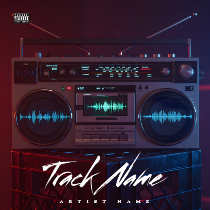 Copy of Purple Neon Music Album Cover Album Cover | PosterMyWall