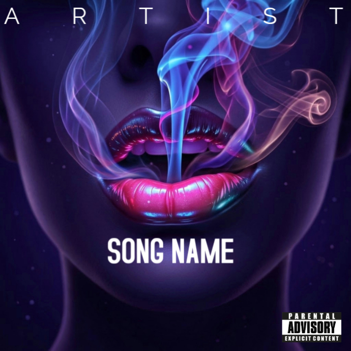 Copy of Purple Neon Music Album Cover Album Cover | PosterMyWall