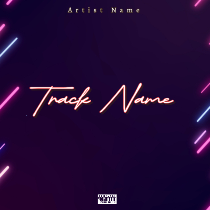 Plantilla de Purple Neon Music Album Cover Album Cover | PosterMyWall