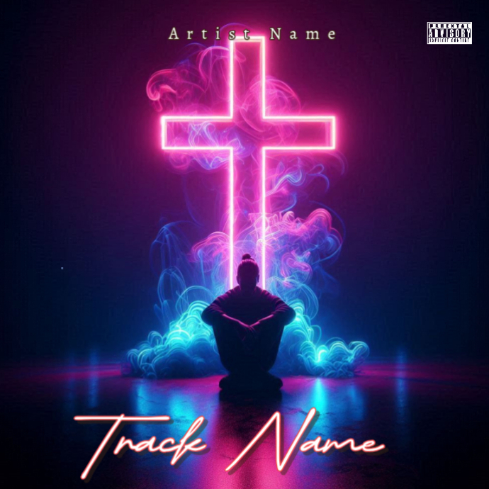 Purple Neon Music Album Cover Album Cover Template | PosterMyWall