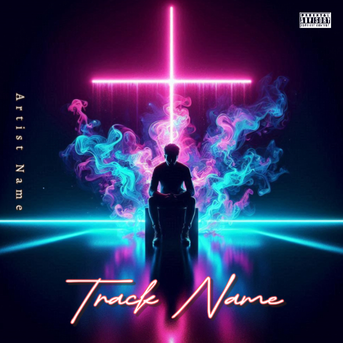 Purple Neon Music Album Cover Album Cover Templat | PosterMyWall