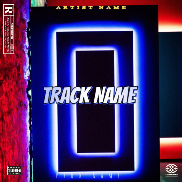 Purple neon music album cover album cover Template | PosterMyWall