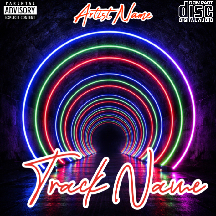 Purple Neon Music Album Cover Album Cover Template | PosterMyWall