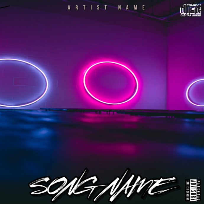 Purple Neon Music Album Cover Album Cover Template | PosterMyWall