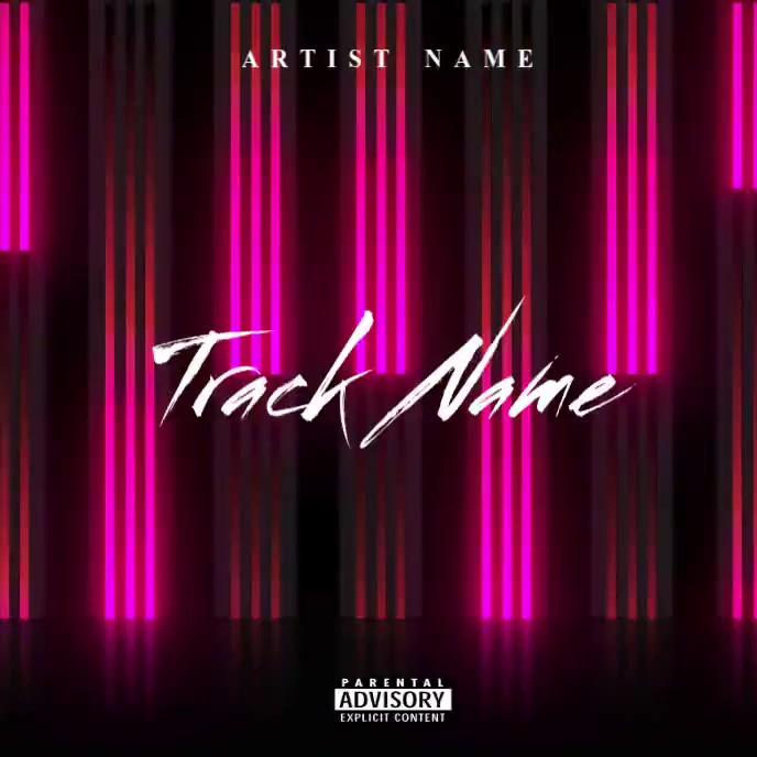 Purple neon music album cover album cover video Template | PosterMyWall