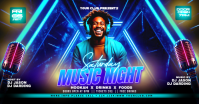 Paars Music Night Event Imagen Compartida en Facebook Template
