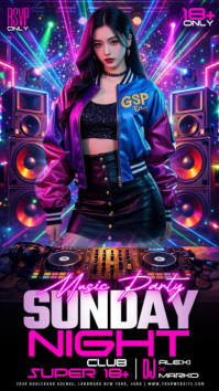 Lilla Music Party Instagram-verhaal Template