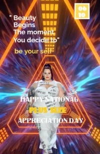 Purple Neon National Appreciation Day  Tabloid Tabloide template