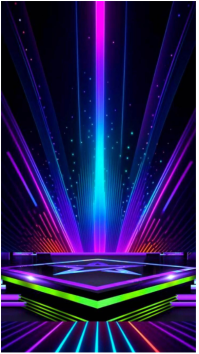 Ungu Neon Stage Background Instagram Story Template