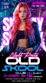 Black Night Party Instagram Story Template