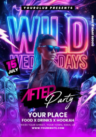 Purple Nightclub Event A5 Template