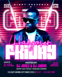 Purple Neon Nightclub Event Instagram Portrait Video template