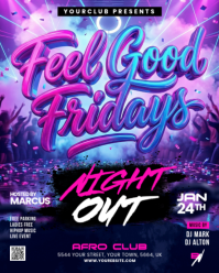 Purple Neon Nightclub Event Instagram Portrait template