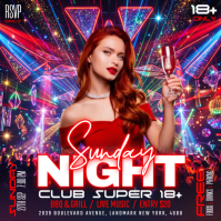 Ungu Nightclub Event Instagram-bericht Template